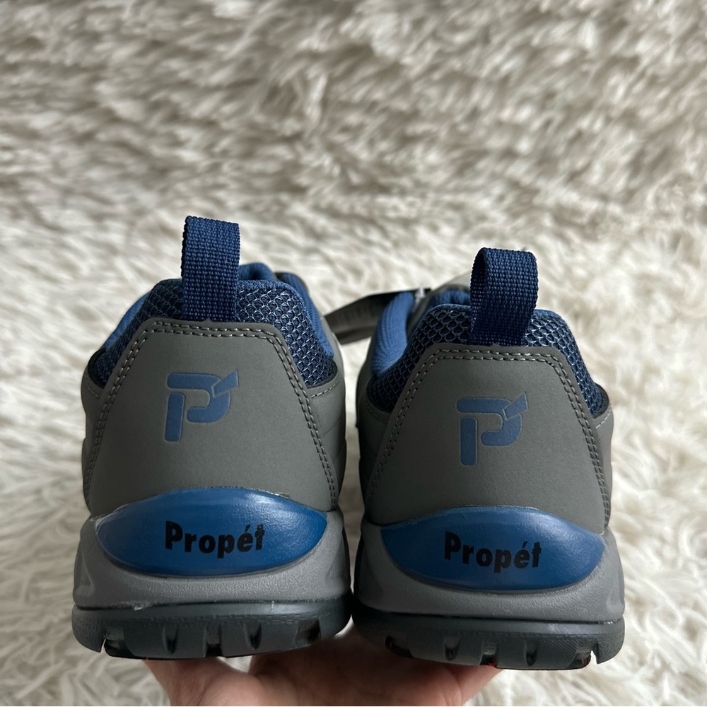 Propet Mens Vestrio Sneakers Gray Blue New In Box Size 8 Extra Extra Wide - Picture 6 of 10